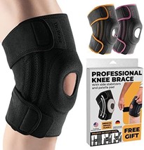 Dr. Brace Elite Knee Brace With Side Stabilizers &amp; Patella Gel, Pluto, Medium - £31.55 GBP