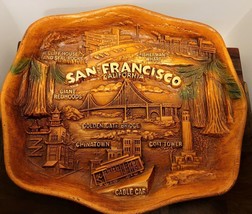Asmco San Francisco California Relief Tray Souvenir Plate 12&quot; Vintage Travel - £12.26 GBP