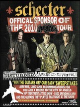 2010 Rockstar Uproar Tour Disturbed Avenged Sevenfold Schecter Guitar ad print - £3.31 GBP