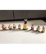 Disney Snow White and Seven Dwarfs PVC cup Cake toppers collectible Figures - £19.43 GBP