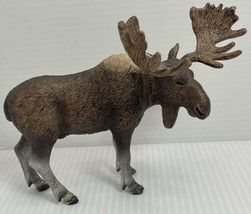 2009 Schleich Wildlife 4.5&quot; Moose Bull Male Figure Germany 14619 - $7.69