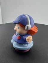 Fisher Price Little People Airline Air Traffic Pilot Girl Red Hair 2005 Figure - $4.75