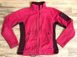 Columbia Interchange Pink Fleece Jacket Zip Up Hiking Camping Soft Women&#39;s Small - £9.85 GBP