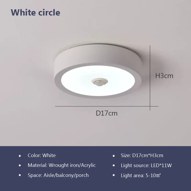  LED Ceiling Light Human Body Induction Home Indoor Decor Fixture For Aisle Baco - £207.43 GBP
