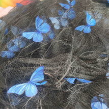 3D Butterfly Mesh Lace Fabric DIY Costume Clothes Dress Backgroud Prop Trim - £8.75 GBP