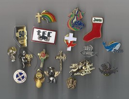 CHRISTIAN CHURCH Religion JESUS CHRIST Angels Related lapel pin lot  - £27.45 GBP