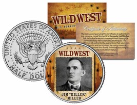 JIM "KILLER" MILLER * Wild West Series * JFK Kennedy Half Dollar U.S. Coin - $12.16