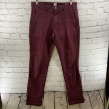 Gap Skinny Pants Mens Sz 32 x 32 Dark Red Burgundy  - $19.79