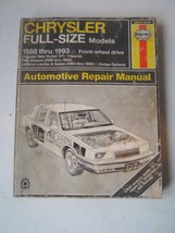 Chrysler Haynes Repair Manual 1988-1993 Full Size Models Front Wheel Dr ShopUsed - £12.08 GBP