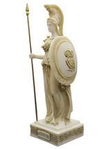 Athena Minerva Greek Roman Goddess Hand Painted Statue Sculpture Figure 9.65in - £35.00 GBP