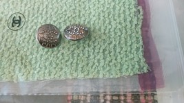 Chanel Button 16 mm silver tone crystals - $19.00