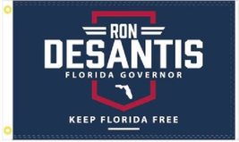 3X5 Ron Desantis Keep Florida Free Republican Blue Flag Banner Grommets 100D - £5.42 GBP