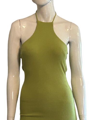Primary image for Lulus Green Maxi Dress Size Small Ribbed Women's Sleeveless