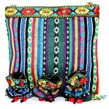 NEW bOHO/FESTI/HIPPY Tibetan Fringe Bag-Large &amp; Three Pouch  27cm x 27cm, - $18.95