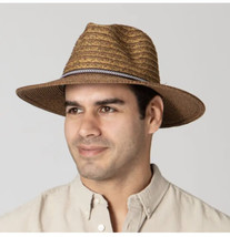 San Diego Hat Co. Men&#39;s Ultrabriad Panama With Jacquard Trim Circumferen... - £22.86 GBP