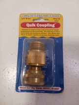 Garden Works 3/4&quot; Brass Quik Coupling For Hose Or Faucet Brand New Sealed - £7.90 GBP