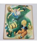 Vintage 1960s Nursery Rhyme Folk ART Print Laminated on Board 9.5x8 Inch... - €17,95 EUR