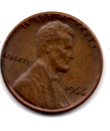 1966 Lincoln Cent (toned) - Circulated - $4.99