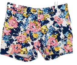 Isaac Mizrahi Stretch Shorts Women&#39;s Size 10 Flat Front Multicolor Floral - $14.85