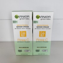 2-Garnier Brightening Serum Cream Pinea C Sunscreen Dull Uneven Skin EXP... - £18.87 GBP