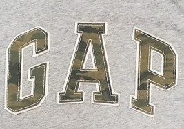 GAP Kids Brand ~ Size Large ~ Gray Tee ~ Camouflaged Letters ~ Cotton Top/Shirt - £11.76 GBP