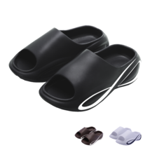 Black Soft Sandals EVA Pillow Slippers for Women Men Non Slip Slates Outdoor - £10.91 GBP