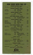 Hotel Fremont Room Service Bottle Price LIst Las Vegas Nevada  - £61.54 GBP