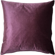 Corona Aubergine Velvet Pillow 19x19, with Polyfill Insert - £40.05 GBP