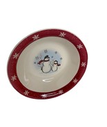 Royal Seasons Stoneware Christmas Snowmen 10 Inch Serving Bowl - £9.35 GBP