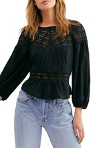 Free People Womens Blouse Sweet Mornings Black Size S - £30.25 GBP