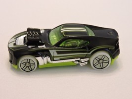 2010 Mattel Hot Wheels HW Twinduction Car Black Green Tint and Base - $2.99