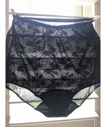 Vintage Vanity Fair Granny Panties sz 5 black Tricot Nylon Pillow tab la... - $164.04 CAD