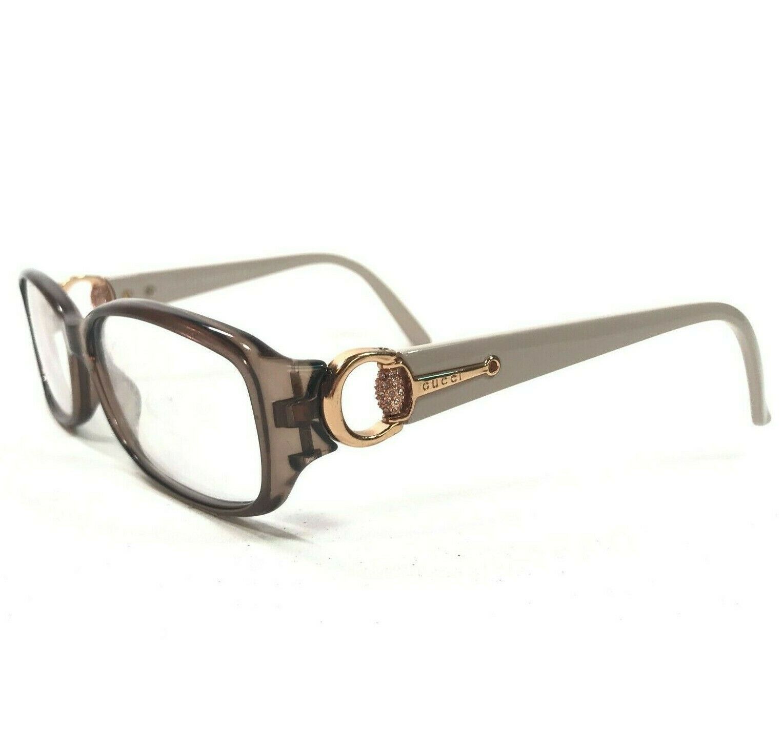 Gucci GG3204 Q7O Sunglasses Glasses Frames Clear Purple Nude Gold Temples 140