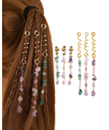 Spiral Hair Accessory With Natural Stones (7pcs) - £8.65 GBP