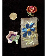 Floral Appliques~REAL VINTAGE~BLUE / VIOLET / PURPLE - $5.48 CAD