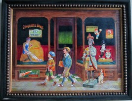 Lee Dubin Original Framed Oil Painting &quot;C Hurst &amp; Son&#39;s&quot; General Store 1930 - $10,000.00