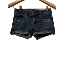 American Eagle Outfitters Womens Shortie Jean Shorts Blue Stretch Whiske... - £10.24 GBP