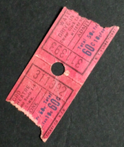 Waterford Connecticut CT Drive In Movie Theater 60 cents Vtg Ticket Stub... - £7.81 GBP