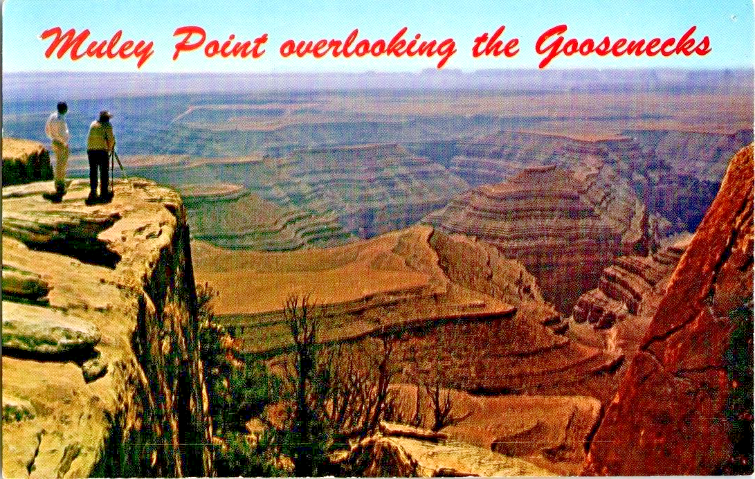 Primary image for Utah Postcard Muley Point Overlooking the Goosenecks Navajo Trial 1963 6 x 4"