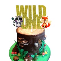 Glitter Woodland S Cake Topper Wild One Cake Topperfirst Birthday Cake - £9.37 GBP