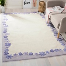 Handmade Tufted Floral Wool Carpet for Living Room, Bedroom, Hall, Entryway - $252.00+