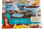 The Pioneer Woman Food Storage Bowls, 8-Piece Set-Sweet Rose Print in Bl... - £17.20 GBP