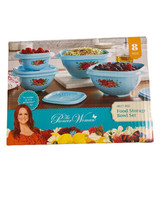 The Pioneer Woman Food Storage Bowls, 8-Piece Set-Sweet Rose Print in Blue NEW - £17.33 GBP