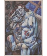 YUROZ Framed Cubism Exhibition Invitational Postcard Coral Springs Museu... - $197.99