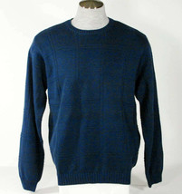 Izod Crewneck Blue Knit Cotton Sweater Mens NWT - £43.24 GBP