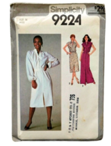 1970s Pullover Dress and Belt Misses Size 14 Simplicity Pattern 9224 VTG UNCUT - $5.84