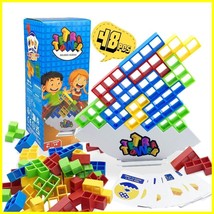 48 Pcs Tetra Tower Game Perfect Family Games for Kids and Adults Fun 2 Player Ba - £12.98 GBP