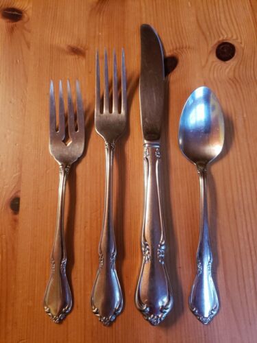 Oneidacraft DELUXE Oneida Chateau Stainless 4 Piece Place Setting Flatware