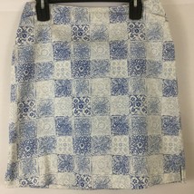 Geoffrey Beene Sport Skirt Size 4 Blue White Front Pockets Hidden Back Z... - £11.70 GBP