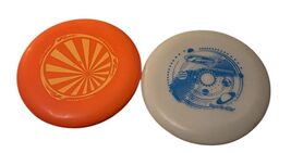 Lot 2 Vintage Frisbee Discs Pro Classic Sunburst &amp; Dyn-O-Glo Glow in Dar... - $12.86